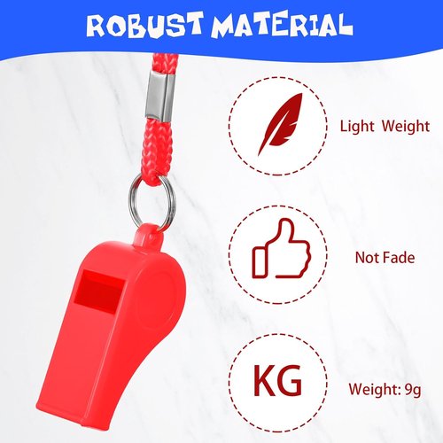 Honoson Emergency Whistle for Adults - Loud Plastic Survival Whistle with Lanyard for Hiking & Camping