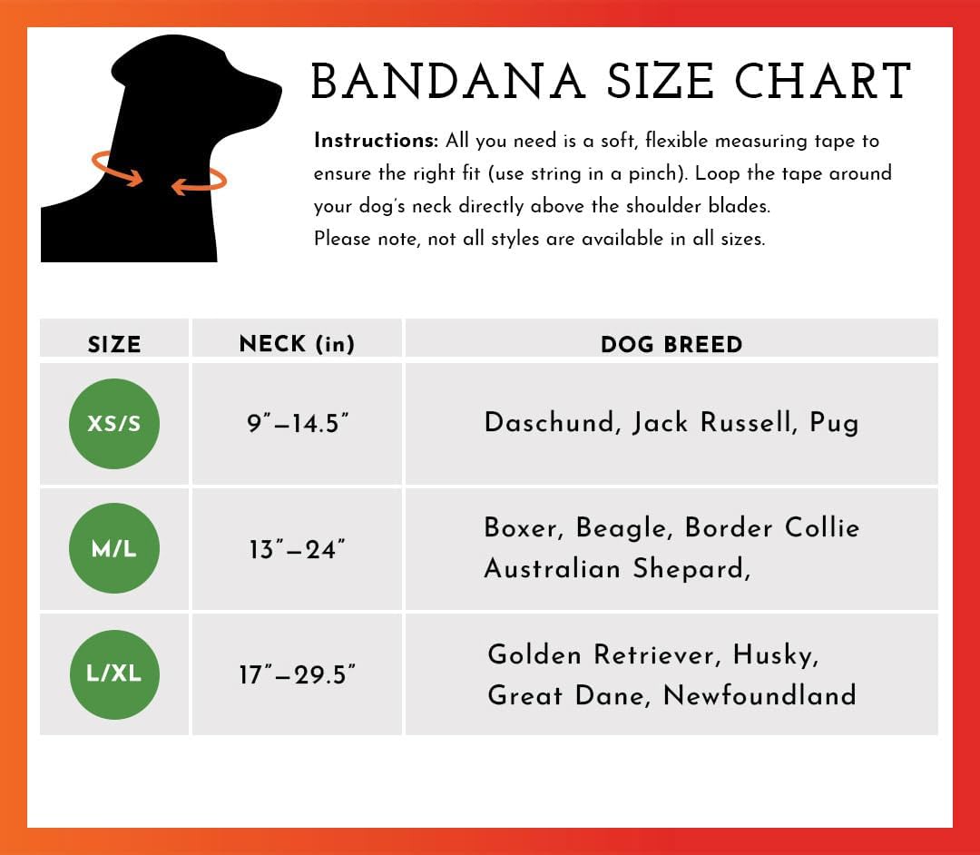 Reflective Dog Bandana Bib - High Visibility Safety Apparel, Reversible Fluorescent Orange/Yellow, XS-S