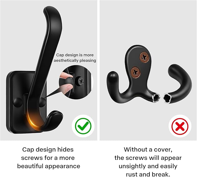 Coat Hooks Wall Mount Heavy Duty