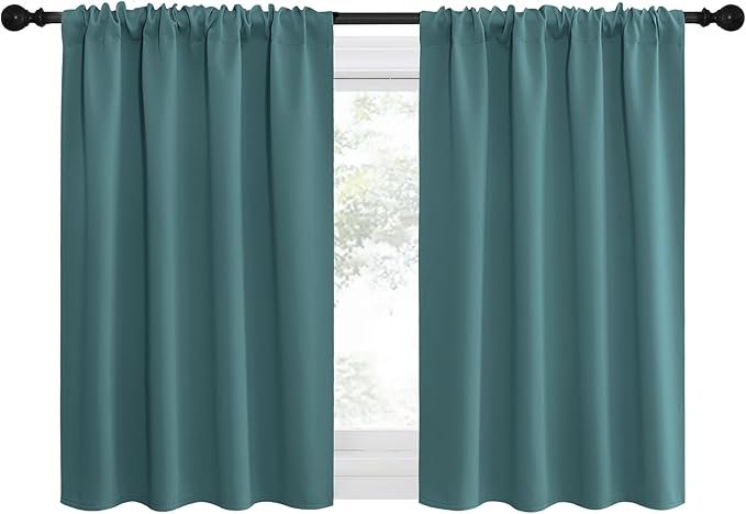 NICETOWN 2 Panels Blackout Curtains, Rod Pocket Thermal Insulated Drapes