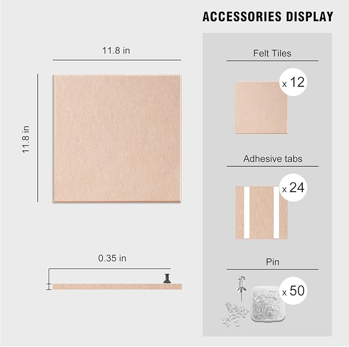 TSJOFFICE Large Cork Board for Wall