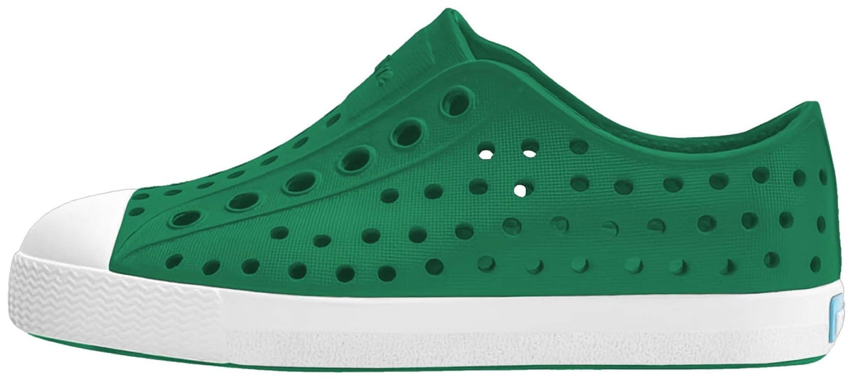 Native Shoes Unisex-Kids Jefferson Sneakers, Hunter Green/Shell White, 7 Toddler