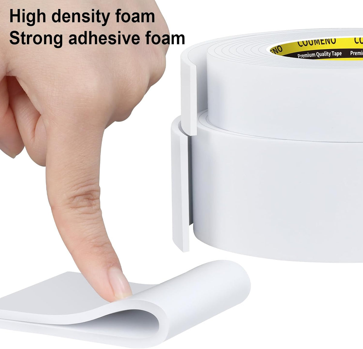 EVA Single-Sided Adhesive White Foam Tape, Single-Sided Sealing Strip Foam Pad Sponge Tape Window Weatherproof, Self-Adhesive Insulation Sealing Tape 2inX9.84FT