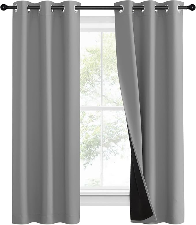 NICETOWN Full Shade Curtain Panels, Pair of Energy Smart & Noise Blocking Out