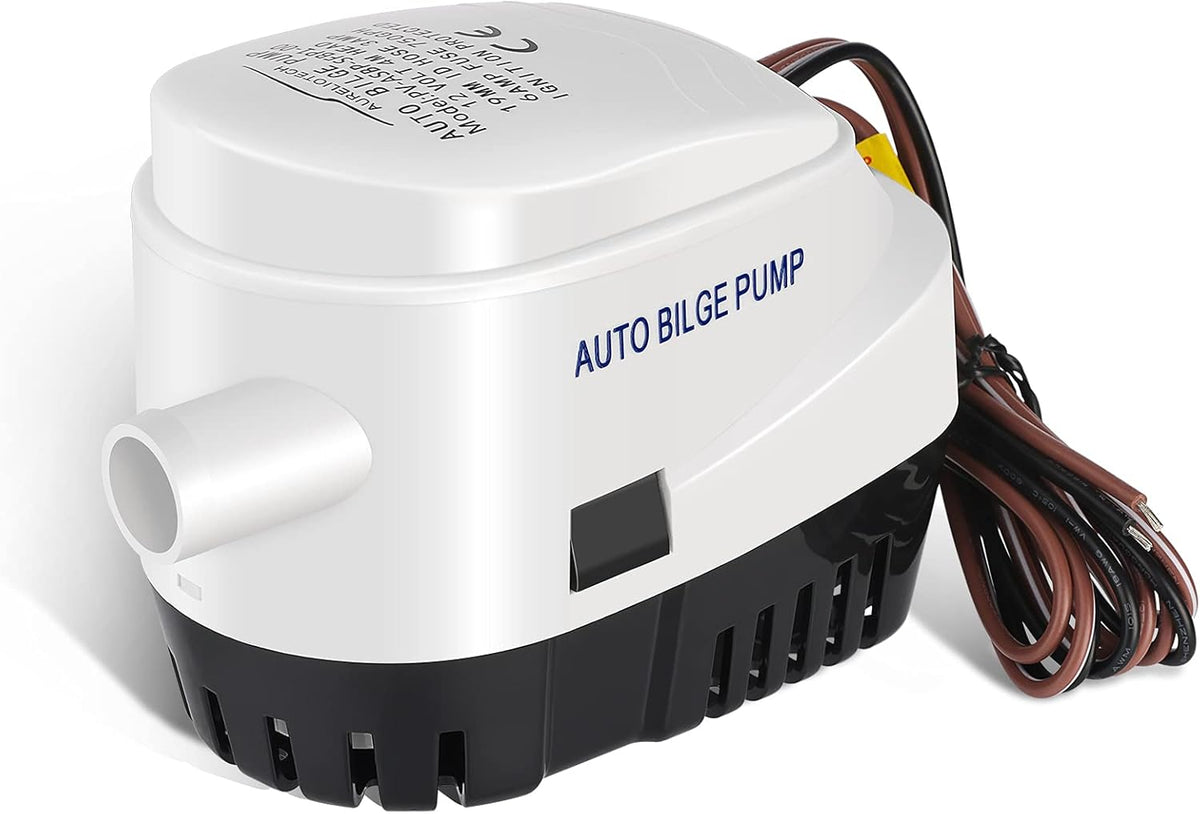 Skiennix 750GPH Automatic Submersible Bilge Water Pump - Float Switch & 3/4 Inch Outlet Diameter