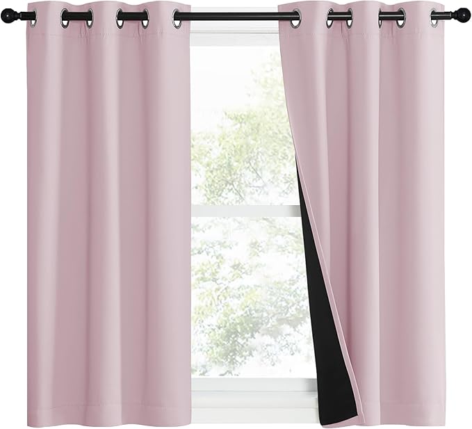 NICETOWN 100% Blackout Window Curtain Panels, Heat and Cold Blocking Drapes