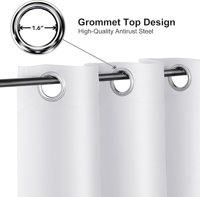 ChrisDowa Room Divider Curtain 108 Inches Long, Wide Blackout Sliding Door