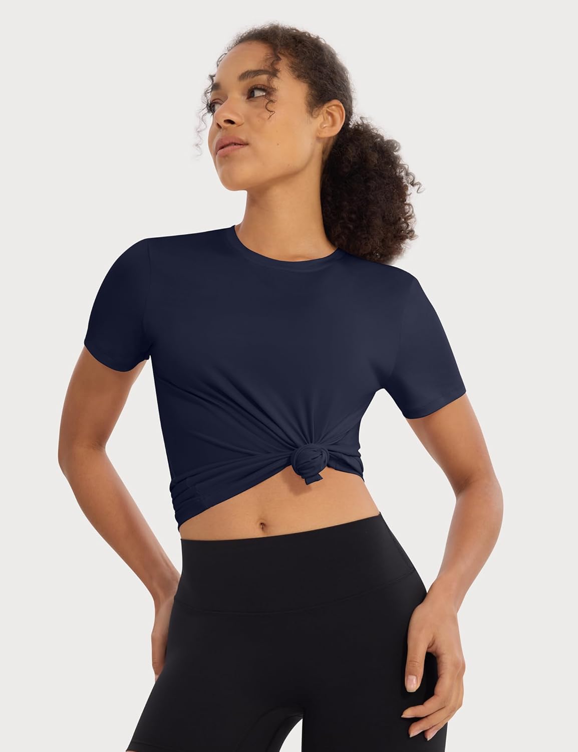 Skiennix 5-Pack Women's Workout Tops - Crew Neck Dry Fit Short Sleeve Athletic T-Shirts for Gym & Yoga