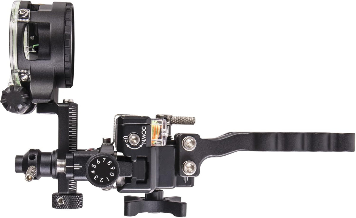 Trophy Ridge React One Pro Bow Sight - 100 Yards Accuracy, Tool-less Adjustments & 2nd/3rd Axis Leveling