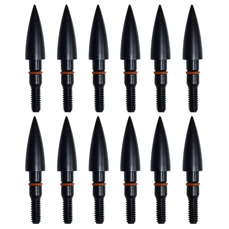Field Points arrowheads 100 Grains Archery Field Points,9/32" Steel Screw in Archery Field Tips and Broadheads (1 Dozen 12 PCS)