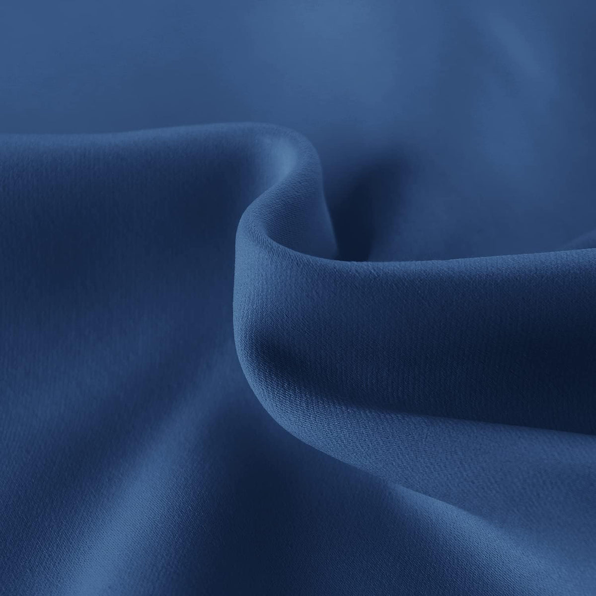 DWCN French Door Curtains – Rod Pocket Thermal Blackout Curtain for Doors with Glass Window, Kitchen and Patio Doors for Privacy, 54 X 72 Inches Long, 1 Curtain Panel with Tieback, Classic Blue