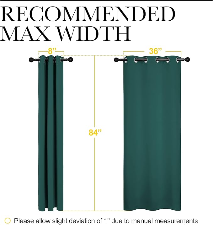 NICETOWN Christmas Thermal Insulated Solid Grommet Blackout Curtains/Drape