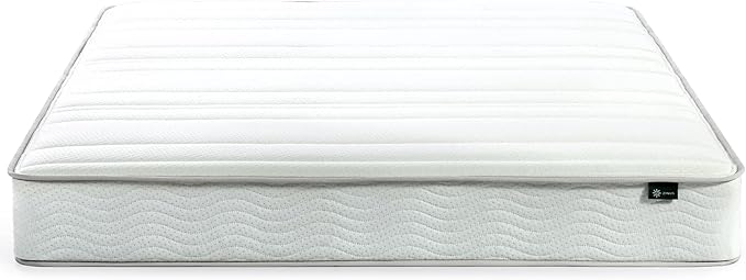 ZINUS 8 Inch Foam and Spring RV Mattress, Short Queen Size for RVs, Campers & Trailers, Mattress in A Box, White