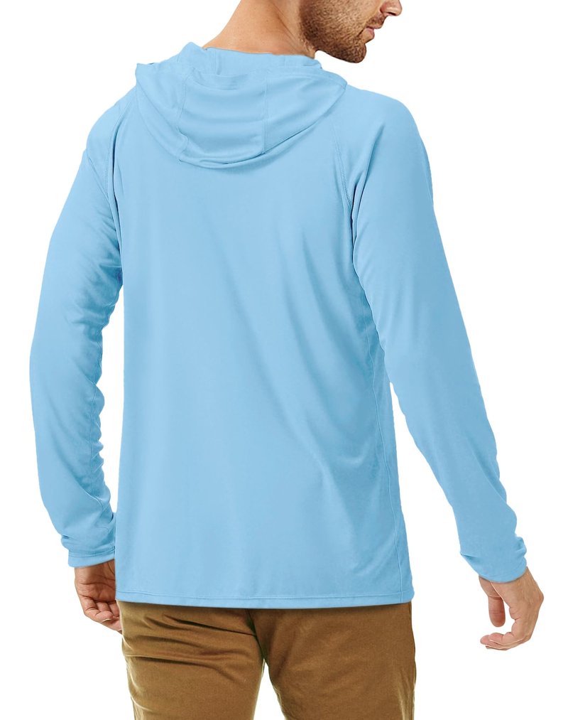 Roadbox UPF 50+ Fishing Shirts for Men Long Sleeve Sun Protection Lightweight Outdoor UV Hiking Shirts