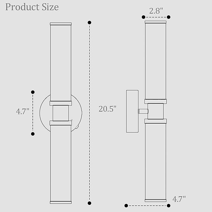 Rayogale Battery Operated Wall Sconce Set of 2, Modern Rechargeable Wall Lights