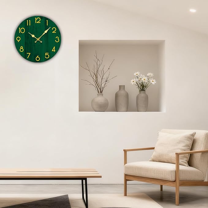Wall Clock, Modern Wall Clocks Battery Operated, Silent Non Ticking Clock