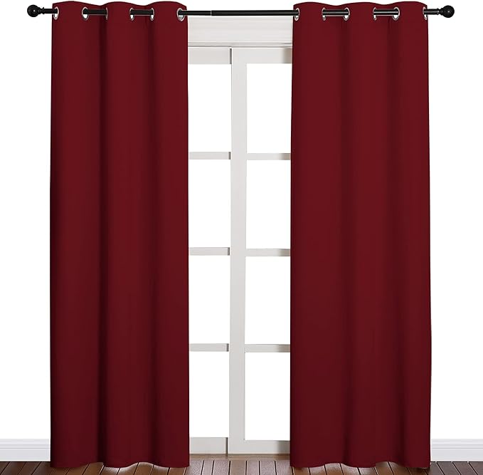 NICETOWN Home Decorations Thermal Insulated Solid Grommet Top Blackout Living