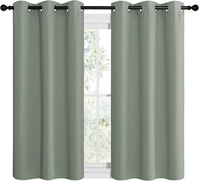 NICETOWN Greyish Green Room Darkening Curtains