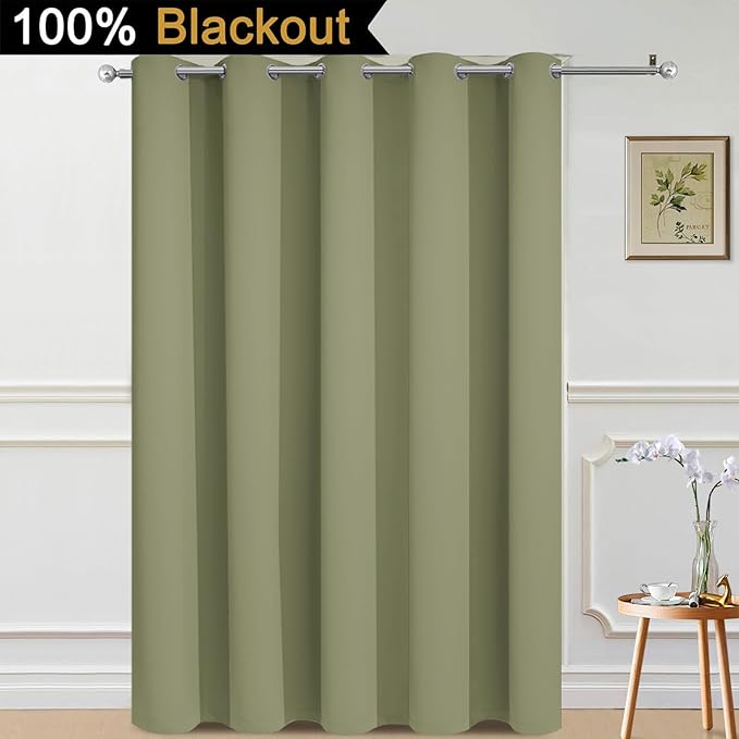 Yakamok 100% Blackout Lined Panels, Thermal Insulated Blackout Curtains