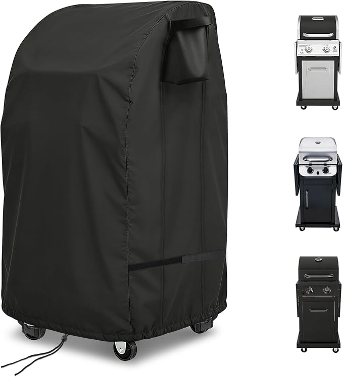 24 inch Grill Cover for Nexgrill 720-0864RA 2 Burner Gas Griddle, Waterproof BBQ Cover for Megamaster 720-0864MA, Char-Broil 463673519P1 Propane Grill with Foldable Side Table (24"×23“×42“)