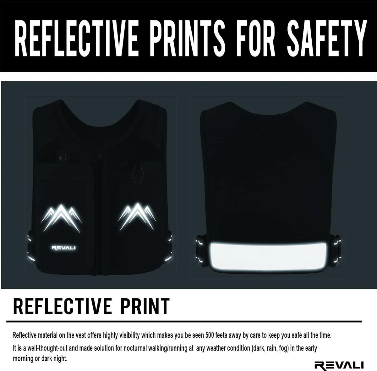 Revali Running Vest - Reflective Zip Design with 500ml Hydration Bottle | Adjustable & Breathable Gear for Men & Women