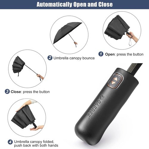 G4Free Large Golf Umbrella - Windproof Double Canopy Travel Umbrella | 42/46/54/62 Inch Sizes