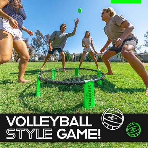 GoSports Slammo Game Set (Includes 3 Balls, Carrying Case and Rules) - Outdoor Lawn, Beach & Tailgating Roundnet Game for Kids, Teens & Adults