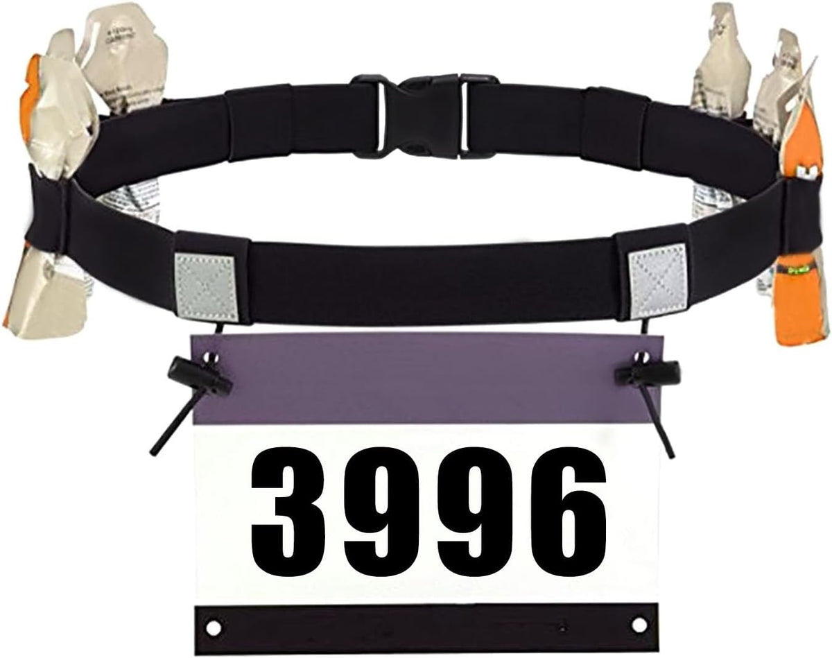 Skiennix Race Number Belt - Adjustable, Lightweight Design for Runners | Comfortable Fit