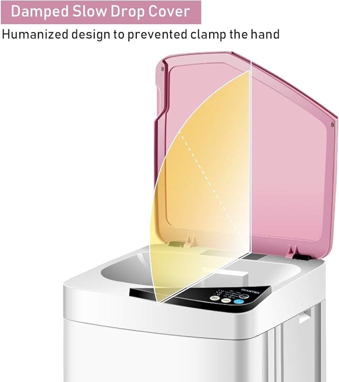 Giantex Full-Automatic Washing Machine Portable Washer and Spin Dryer 7.7 lbs Capacity Compact Laundry Washer with Built-in Barrel Light Drain Pump and Long Hose for Apartments Camping (White & Pink)