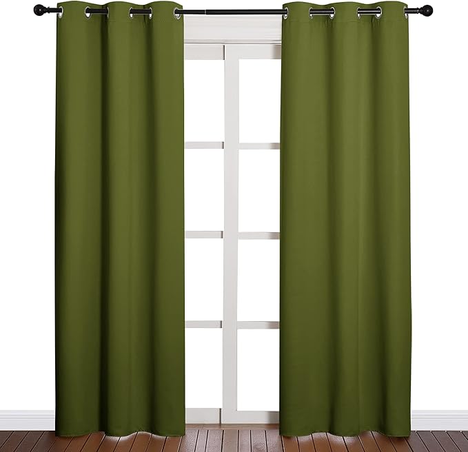 NICETOWN Holiday Christmas Decor Thermal Insulated Solid Grommet Blackout