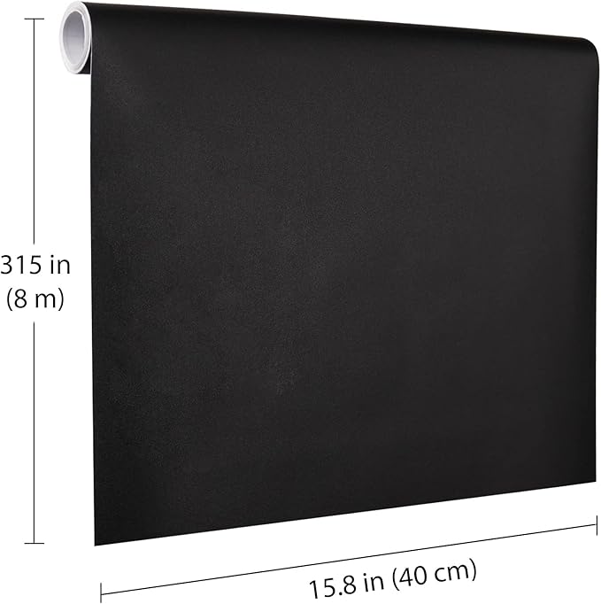 Black Peel and Stick Wallpaper, 15.7 X 315 inches Renter Friendly Wallpaper