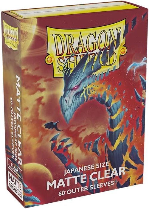 Dragon Shield Matte Clear Outer Sleeves - Premium 60 CT TCG Protection for Yu-Gi-Oh & More