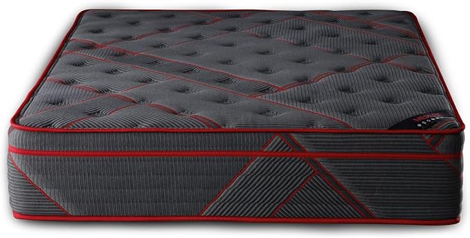 Ottomanson Twin 13" Luxury Black Eurotop Mattress - Medium-Firm Hybrid Comfort - Made in USA - Premium Quilted Cover - Fiberglass-Free - Bed in a Box