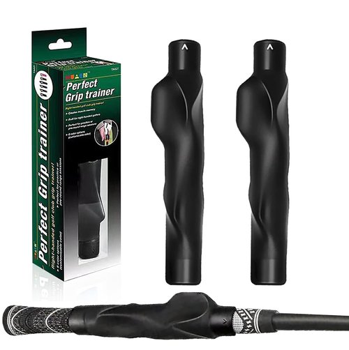2 Pack Golf Grip Trainer | Grip Trainer Golf Training Aid for Golf Swing Trainer Series for Correct Posture, Hand Placement & Grip Strength, Fits Beginners to Advanced Golfers (Black+Black)