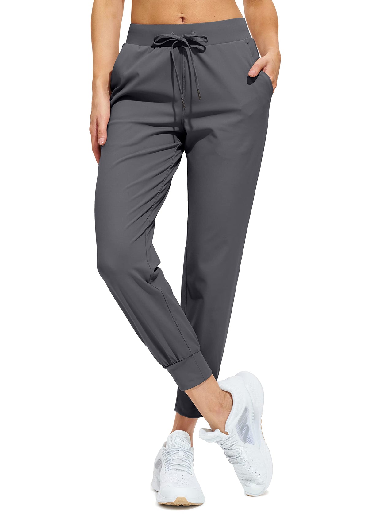 Libin Women's Joggers Pants Athletic Sweatpants with Pockets Running Tapered Casual Dance Pants for Workout,Lounge, Dark Grey XS