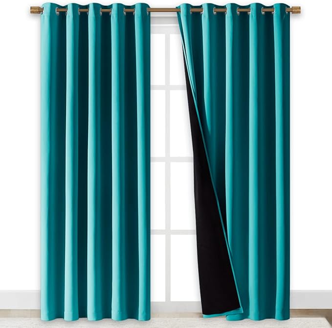 NICETOWN 100% Blackout Window Curtain Panels, Cold and Full Light Blocking