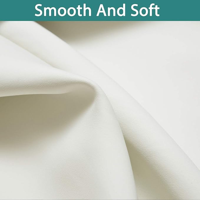 Yakamok 100% Cream Blackout Curtains