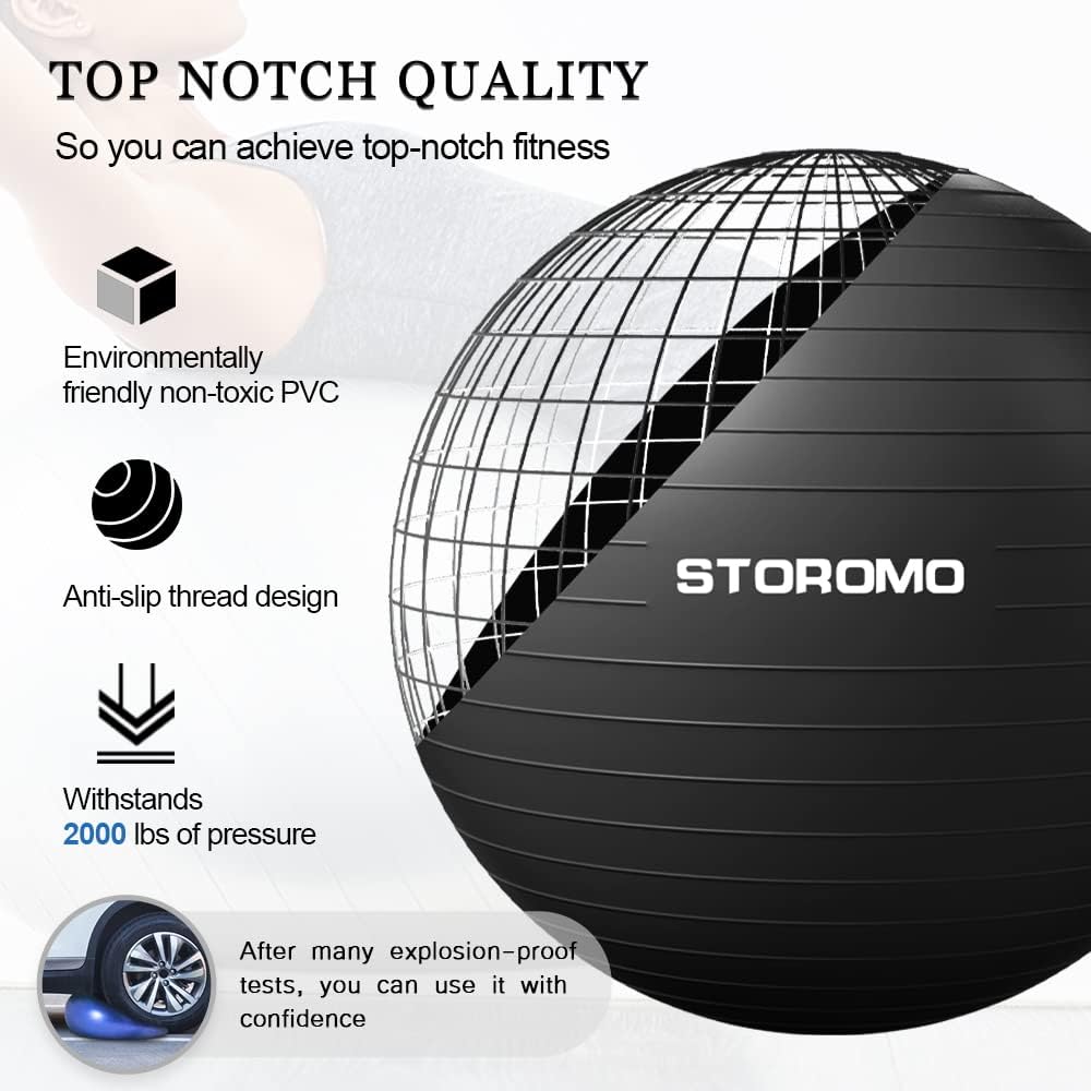 Skiennix Anti-Burst Pregnancy Exercise Ball - Eco-Friendly Stability Ball for Yoga & Labor Support | Includes Pump (45cm-95cm)