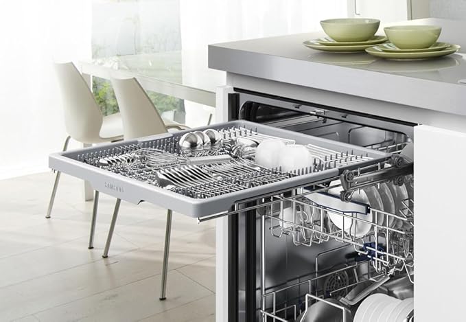 DD61-00523B Dishwasher Third Level Dishrack Assembly 3rd Rack Tray for Samsung Dishwashers DW80N3030US, DW80N3030UW, DW80N3030UB, DW80K7050US, DW80K7050UG, DW80R5060US, DW80R5060UG, DW80R5061US