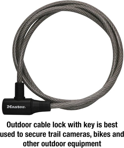 Master Lock Cable Lock - Keyed Bike Lock for Enhanced Security | 6 ft Long, Durable Design