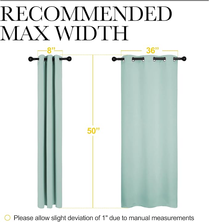 NICETOWN Aqua Blue Room Darkening Curtains