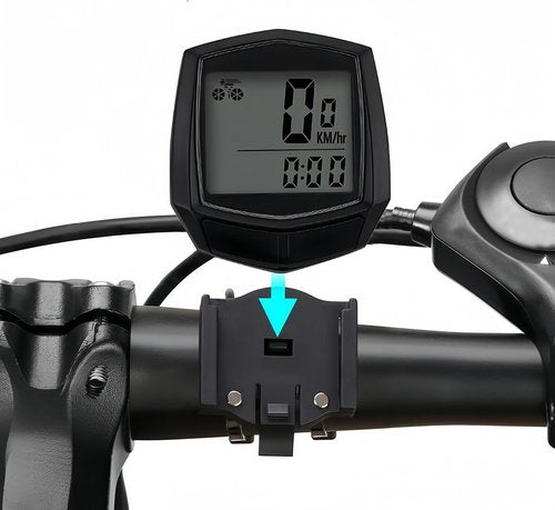 Bike Computer - Waterproof Speedometer & Odometer with LCD Display | Multi-Function for Road & MTB