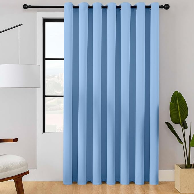 ChrisDowa Room Divider Curtain 84 Inches Long, Wide Blackout Sliding Door