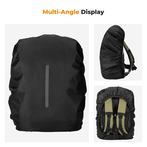 K&F Concept Waterproof Backpack Rain Cover with Reflective Strip, Waterproof Ultralight Backpack Cover for Hiking, Camping, Biking, Outdoor, Traveling
