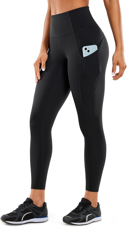 CRZ YOGA Naked Feeling Leggings - High Waisted Workout Pants with Pockets | 25'' Women's Running Tights