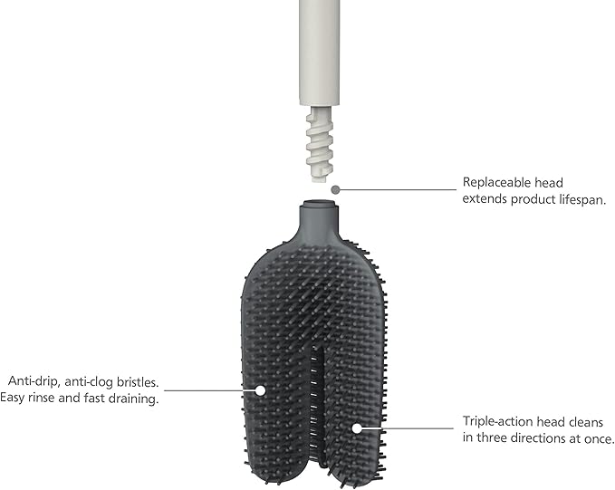 Joseph Joseph Flex 360 Advanced Toilet Brush with Matte Finish
