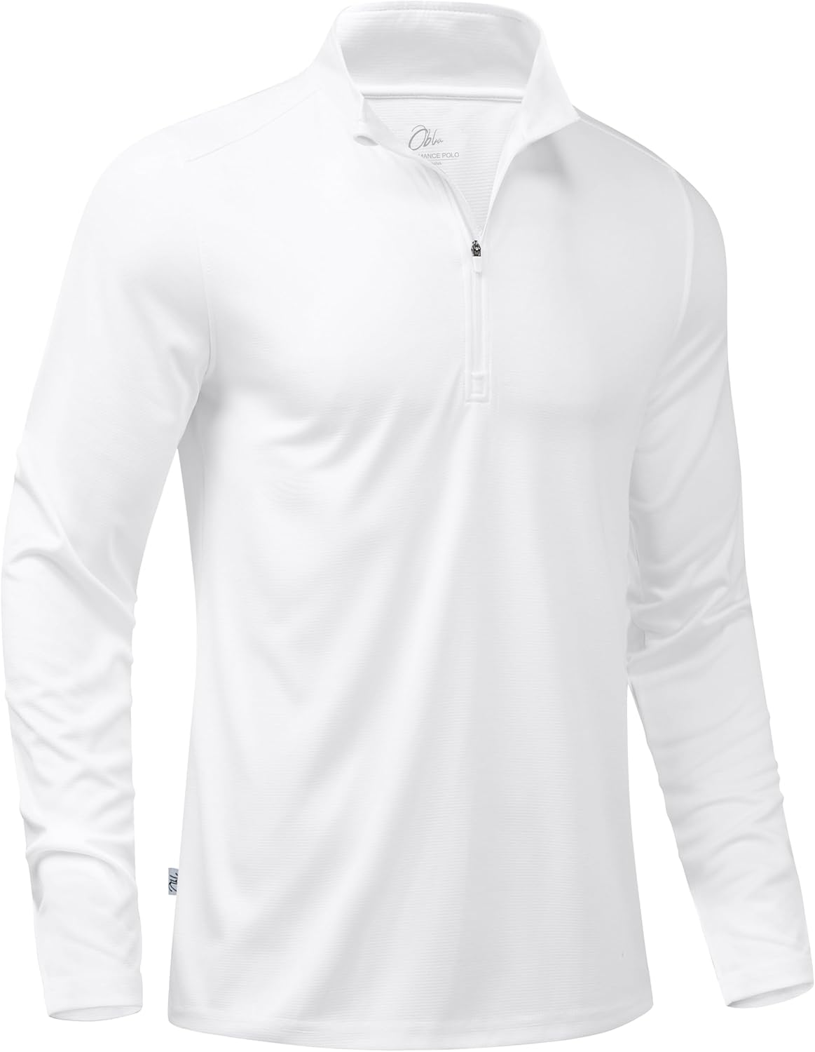 Obla Golf Quarter Zip Pullover - Lightweight Men's Mock Neck Sweatshirt with Sun Protection | Long Sleeve