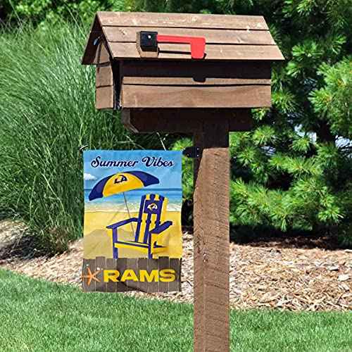 Los Angeles Rams Summer Decorative Seasonal Garden Flag Double Sided Banner