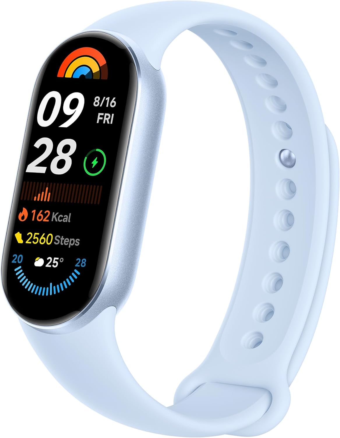 XIAOMI Smart Band 9 | 1.62" AMOLED Display, 233 mAh Battery, 21 Days Battery Life | 150+ Workout Modes - Arctic Blue