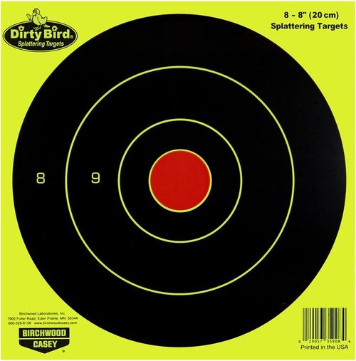 Dirty Bird Bull's-Eye Yellow Splattering Targets for Indoor & Outdoor Shooting Practice
